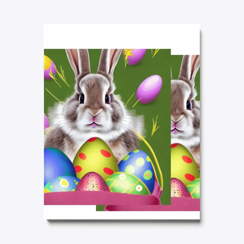 "Egg-Citing Easter Rabbit Print"