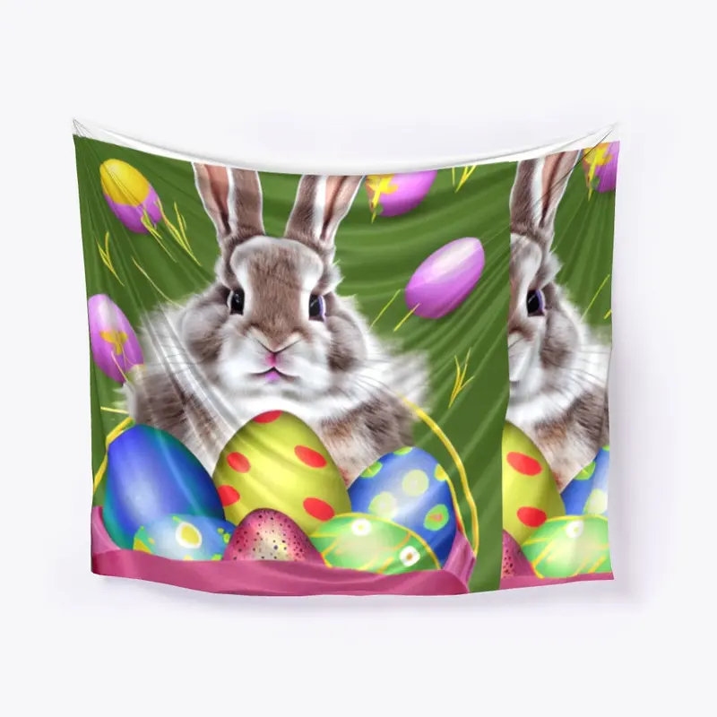 "Egg-Citing Easter Rabbit Print"