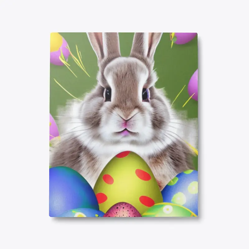 "Egg-Citing Easter Rabbit Print"