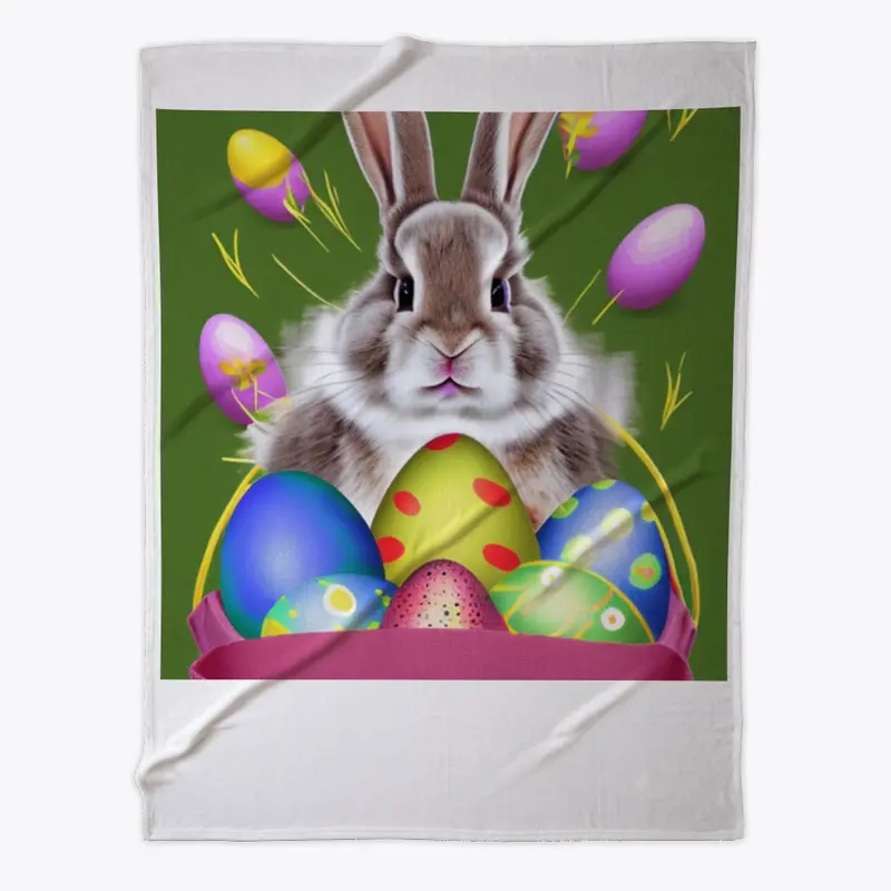 "Egg-Citing Easter Rabbit Print"